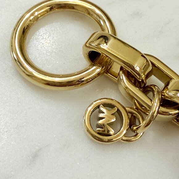 Micheal Kors Tortoise and Gold Link Necklace with Logo Toggle Clasp NEVER WORN - Picture 9 of 15